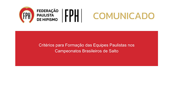 	Critérios para Formação das Equipes Paulistas nos CBS