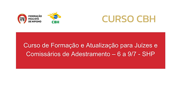 Cursos de Formação e Atualização para Juízes e Comissários de Adestramento