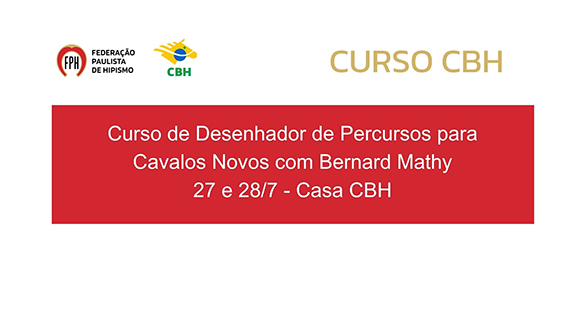 Curso de Desenhador de Percurso para Cavalos Novos com Bernard Mathy